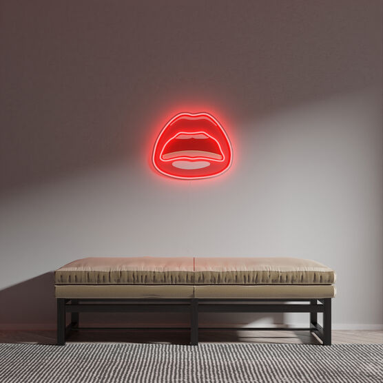 Tom Wesselmann red lips neon light